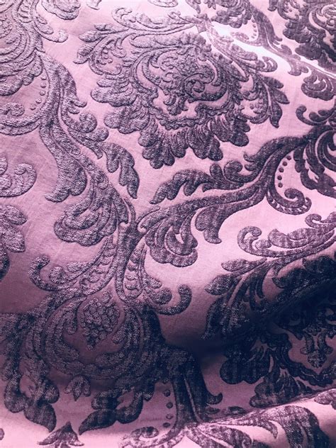 purple damask upholstery fabric